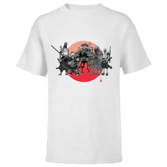 Star Wars: Visions Anime The Duel Samurai Aliens and Droids - Short Sleeve T-Shirt for Kids – Customized-White