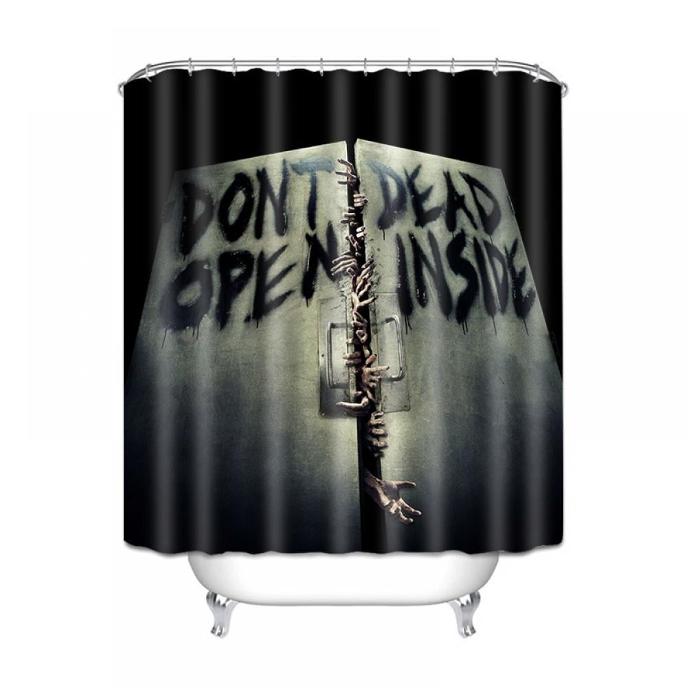 Halloween Blood Fingerprint Bathroom Waterproof Shower Curtain 185*180cm 