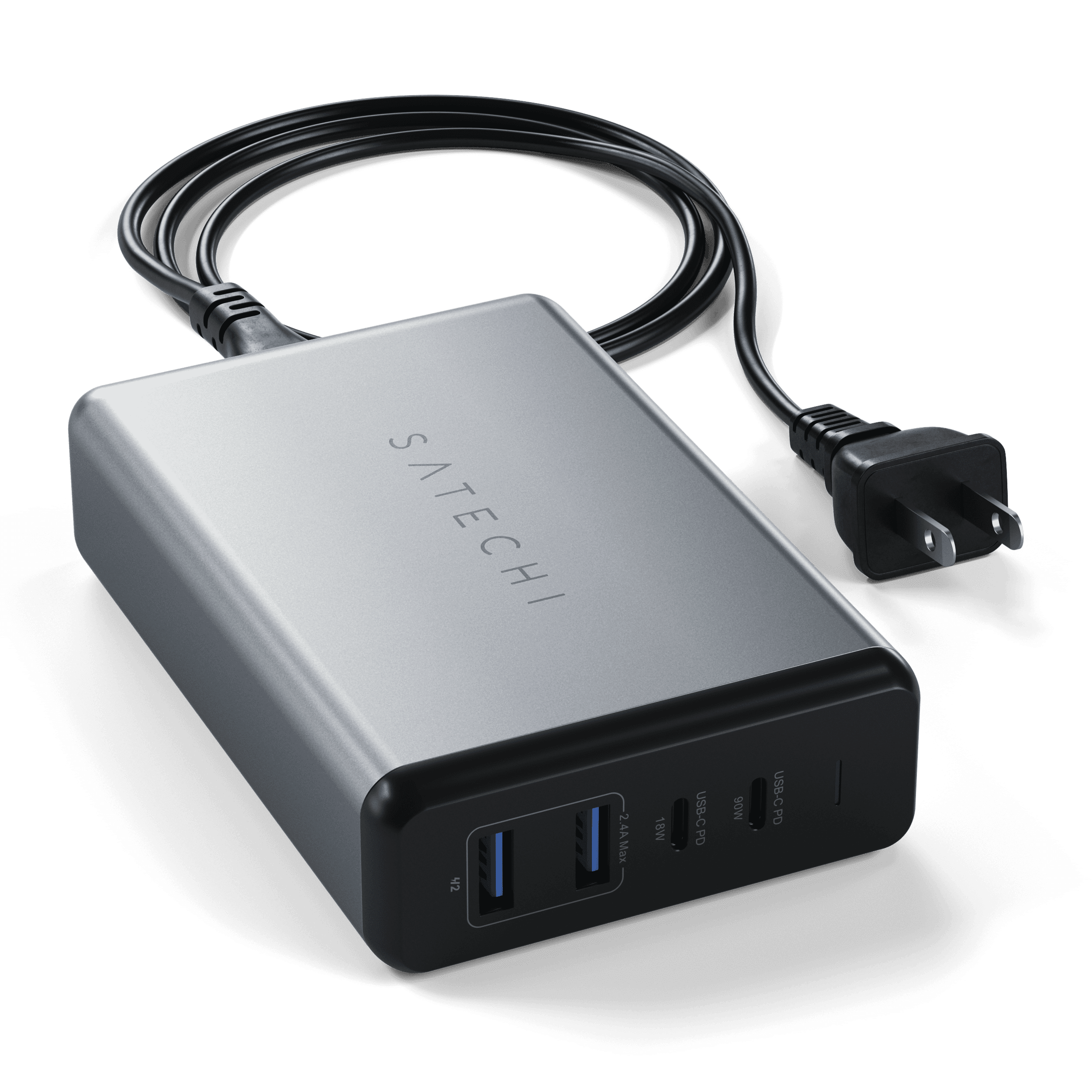 Satechi 108W Pro USB C PD Desktop Charging Station – 2 USB-C PD & 2 USB A Ports, Compatible with MacBook Pro, MacBook Air, iPad Pro/Air, iPhone 16 (US)