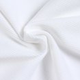 thumbnail image 4 of White Large Women's Summer Scoop Neck Short Sleeve T-Shirts Ribbed Knit Slim Fitted Casual Basic Top, 4 of 5