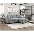 thumbnail image 2 of Lexicon Waitsfield Velvet 2-Piece Sectional with Right Chaise in Gray, 2 of 13