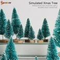 thumbnail image 6 of Spencer 25Pcs Mini Sisal Snow Frost Christmas Trees Bottle Brush Trees Plastic Winter Snow Ornaments Tabletop Trees for Xmas Party Home Party Diorama Models, 6 of 8