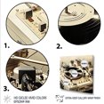 thumbnail image 3 of Designart "Melody of Vintage Vinyl Records II" Fashion Framed Wall Art - White Turntables & Boom Boxes Hallway Framed Wall Art Decor, 3 of 6