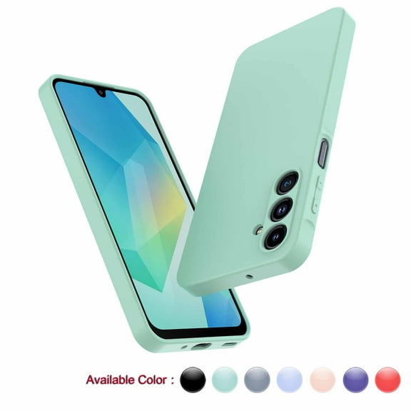 Cell Phone Basic Cases for Galaxy A16 5G, Liquid Silicone Gel Rubber Shockproof Case Ultra Thin Slim Matte Surface Cover for Samsung A16 6.7 inch (Green)