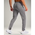thumbnail image 2 of Pantalones deportivos Pudolla Tall para hombre con bolsillos con cremallera, color gris claro, 2 of 6