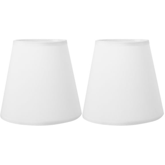 Set of 2 Vintage Decor Retro Small Lamp Shades Fabric Lampshade Wear-resistant White Iron