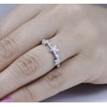 thumbnail image 2 of Celestial Star Ring, Delicate Seven Stone Diamond Engagement Ring, Half Eternity Diamond Wedding Band, Perfect Celebration Ring, 14K White Gold Plated, 2.1 Ct Simulated Diamond, 2 of 5