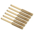 thumbnail image 1 of Unique Bargains 3/16 Inch Diamond Chainsaw Sharpener, 6 Pack Titanium Plating Sharpening Stone, Golden, 1 of 4