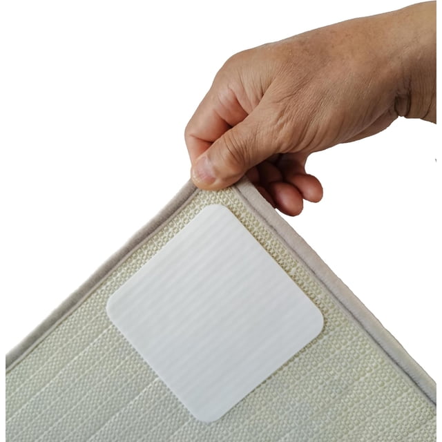 HNSLSNH 4 PCS Non-Slip mat,“Vacuum TECH”-New Materials to Non Slip Rug Pads,Keep Your Rug in Place&Make Corner Flat,Under Rug Carpet Tape,Machine Washable Non-Slip pad