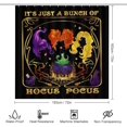thumbnail image 2 of Cortina de ducha Hocus Pocus, juego de cortina de ducha de Halloween, tela impermeable, 72 x 72 pulgadas, con 12 ganchos, para decoración del baño y la bañera del hogar, 2 of 4