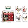 thumbnail image 3 of Mikhai Clearance 4 Pcs Christmas Tree Chicken Ornament,3.1 Inch Rooster with Scarf for Xmas Tree 2D Flat Acrylic Chicken Hanging Pendants for Car Rearview Mirror Backpacks Christmas Decoration, 3 of 8