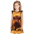 thumbnail image 1 of Balery Vintage Sunflower Cow A Camisón de princesa para niñas, pijama de algodón con mangas abullonadas, suave y bonito.-X-Large, 1 of 6