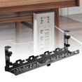 thumbnail image 1 of Organizador de cables debajo del escritorio, organizador de cables de metal extraíble, flexible, sin taladros, para ahorrar espacio, para la mayoría Estilo C, 1 of 10
