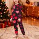 thumbnail image 5 of TaTaai Children's Heart Print Lapel Loungewear Set, Soft Top and Lounge Pants, Cozy Valentine Wear Gift, 5 of 7