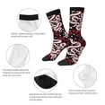 thumbnail image 3 of Yiaed Snake And Rose Print Great elasticity Crew Socks Sports socks for Men and Women, 3 of 5
