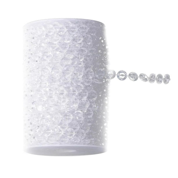 de acrílico hebras 30 m / 98 pies 10 mm Claro brillante y brillante de cristal Cortina de Puerta Boda Decoraciones