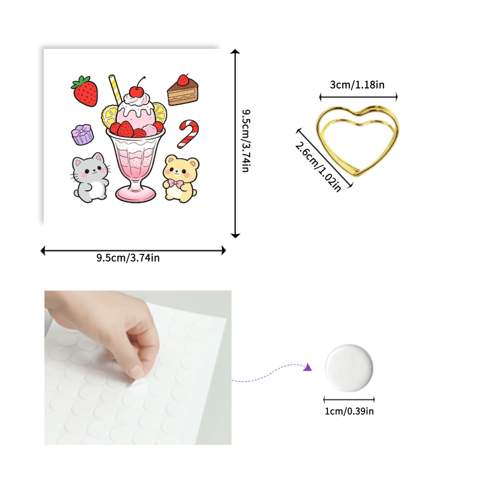 Fun Original Design Sticky Notes (100 Pcs) - Double-Sided Coloring & Writing, 100 Unique Patterns