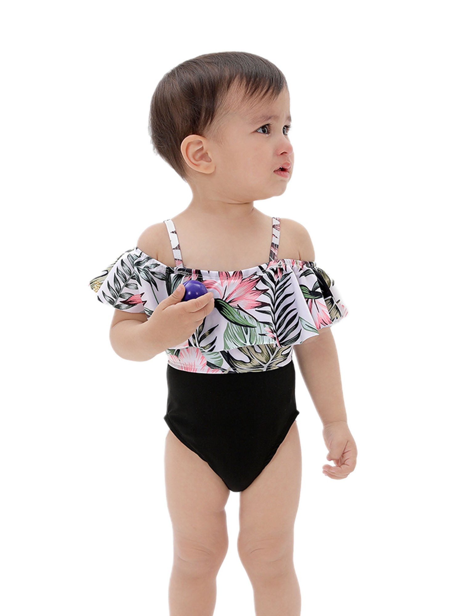 Wet or dry All-day UPF 50 Sun Protection Baby One-Piece Swim Sunsuit i play