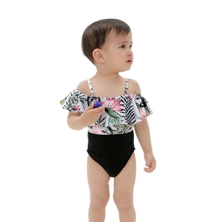 

LSFYSZD Parent-Child Matching Swimsuit Flower Print Mother Girl Baby Bodysuit Father Boy Shorts Family Swimwear