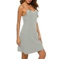 thumbnail image 4 of AherBiu Pajama Dresses for Women Spaghetti Strap Low Cut Sleeveless Backless Comfy Sleepwear Short Dress, 4 of 5