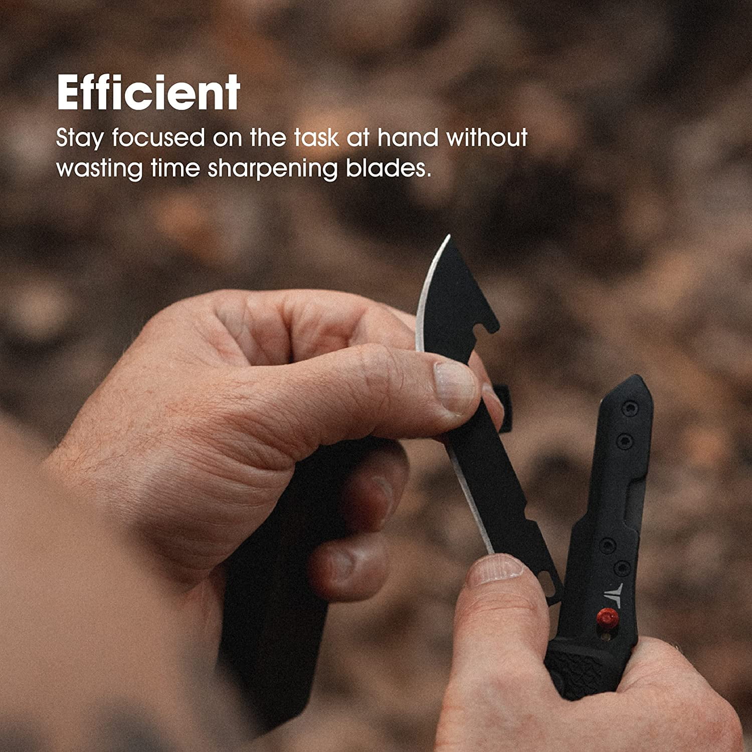 True Replaceable Blades Pocket Knife, Black/Grey