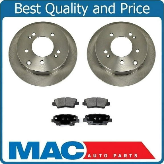 Rear Brake Rotors & Rear Ceramic Brake Pads for Kia Soul 2010-2013