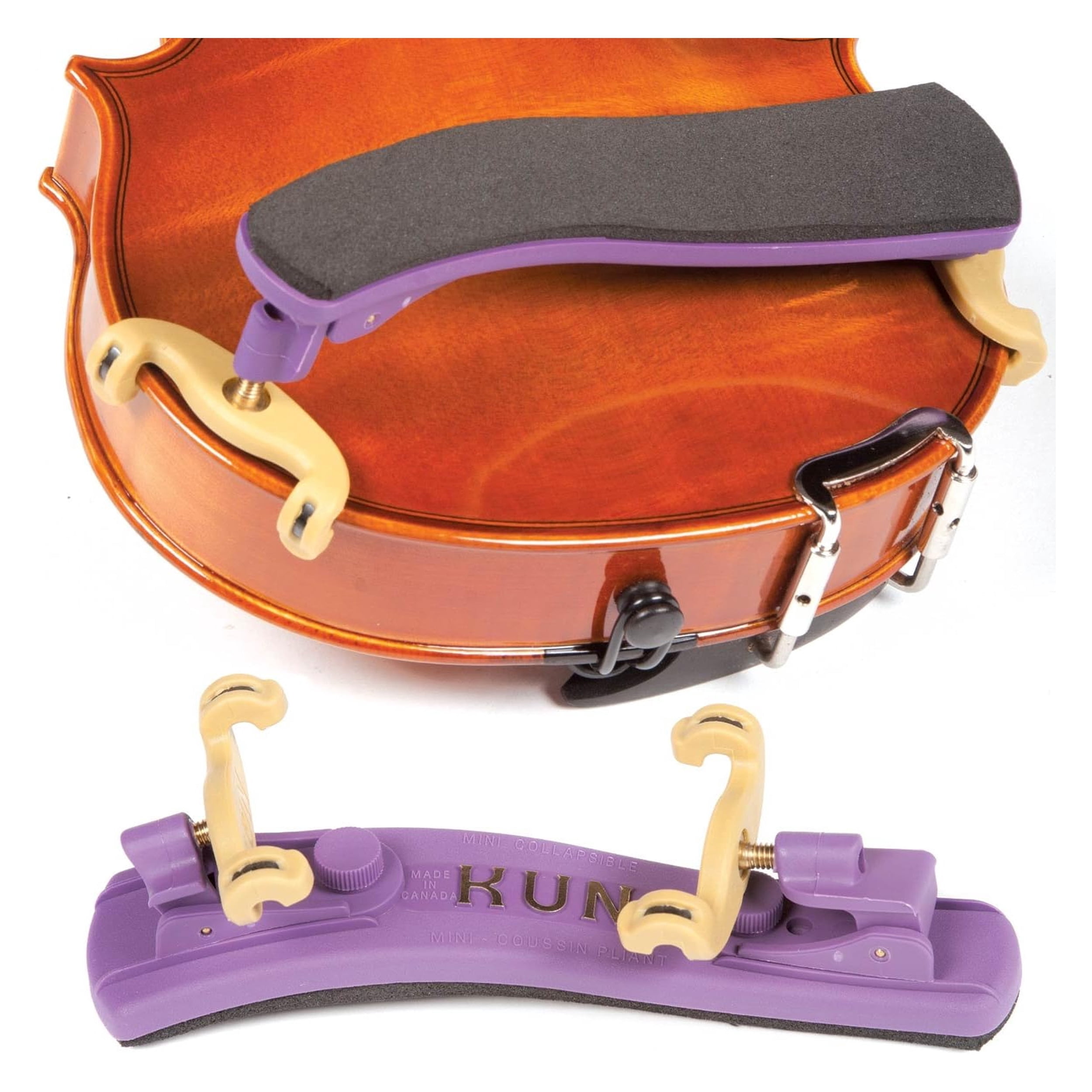 Kun Collapsible Mini - Violin Shoulder Rest - Purple