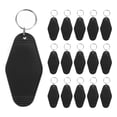 thumbnail image 1 of Unique Bargains Vintage Motel Keychain Blank Hotel Keychains Rhombus Retro Key Tag, Black, 16 Pack, 1 of 7