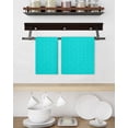 thumbnail image 3 of Turquoise Plaid Kitchen Dish Towels for Drying Dishes Set of 2, Geometric Leaf Diamond Morocco Abstract Waffle Weave Microfiber Hand Tea Bathroom Towels Quick Dry & Absorbent Towel 15.7x23.6, 3 of 7