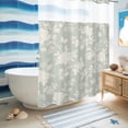 thumbnail image 6 of No Hook Shower Curtain, Farmhouse Floral Shower Curtains for Bathroom with See Through Top Window, Spring Flowers Plants Vintage Green Waterproof & Washable Bath Curtain Extra Long 72"x84", 6 of 9