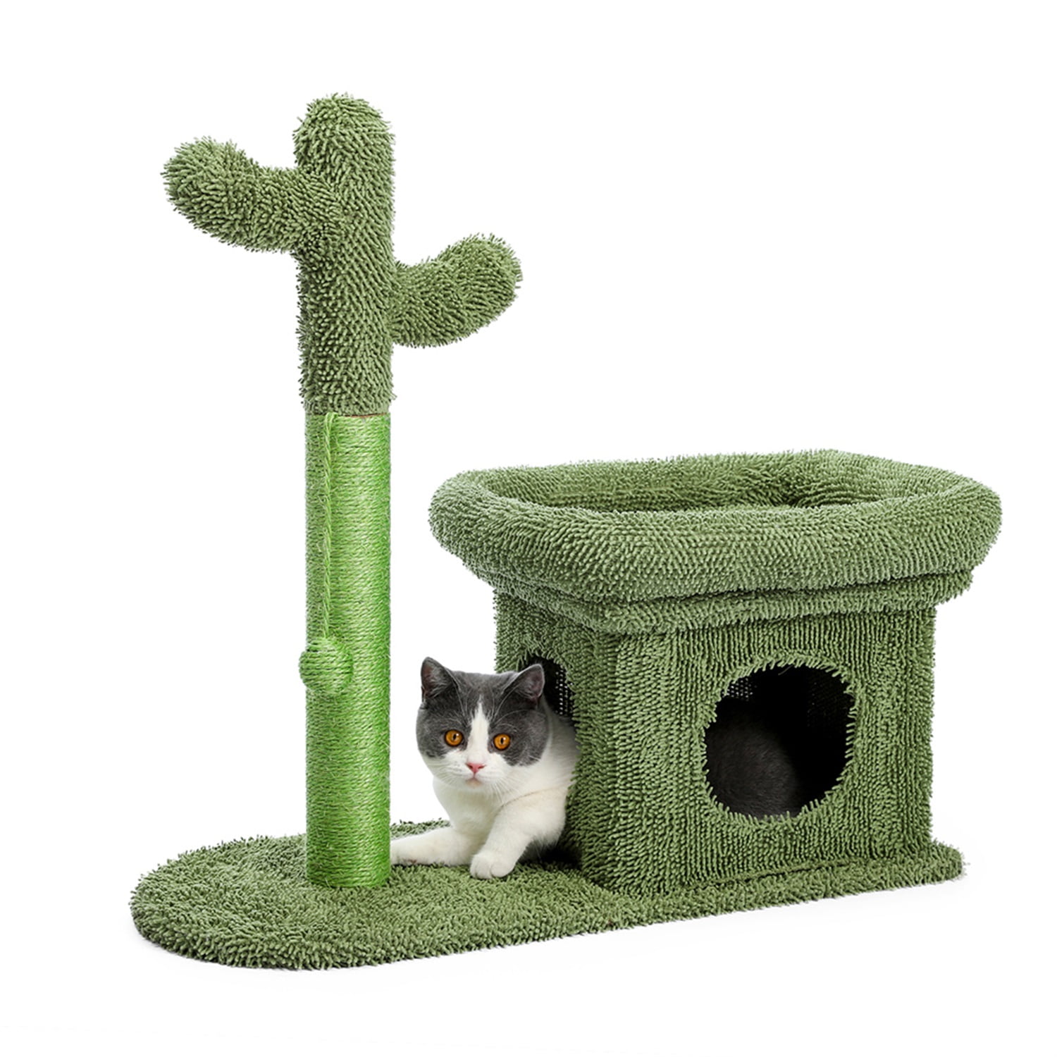 Pefilos 23" Cat Scratching Post, Small Cat Scratcher Tree for Indoor Cats with Removable Flower Cat Bed, Cat Tree Tower with Spring Ball, Red Pefilos 23" Cat Scratching Post, Small Cat Scratcher Tree for Indoor Cats with Removable Flower Cat Bed, Cat Tree Tower with Spring Ball, Red