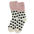 thumbnail image 3 of MeMoi Women's Polka Dot Plush Cabin Socks - Womens - Female, 9-11, Ivory, 3 of 3