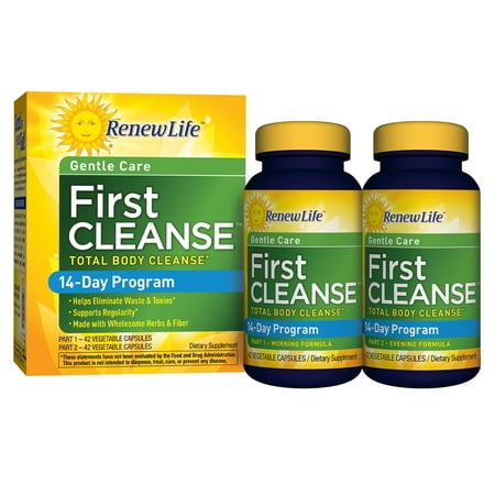 Renew Life 14 Day First Total Body Cleanse Capsules, 84 Ct
