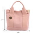 thumbnail image 2 of Bolso tipo cubo de lona, ​​bolso de mano femenino multifunción, portátil para vacaciones de fin de semana, 2 of 4