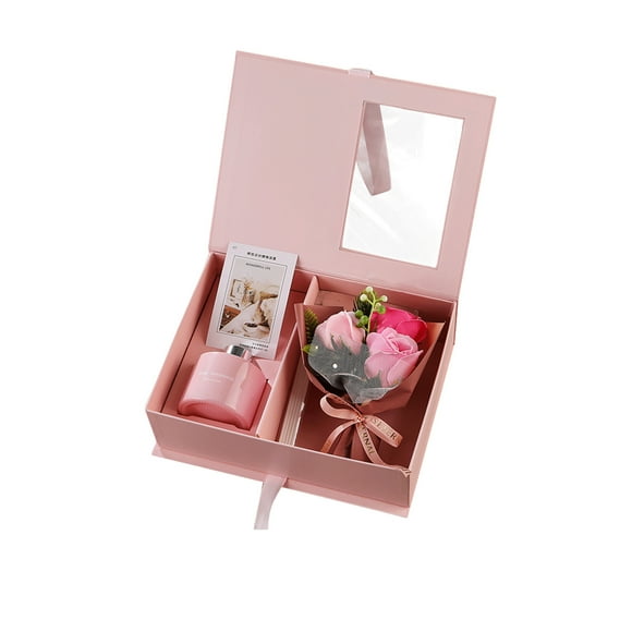 Aromatherapy Gift Set with LED Lights - Mother’s Day Bouquet and Essential Oil Diffuser - Holiday Present for Women or Teachers