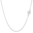 thumbnail image 1 of 14k White Solid Gold Mirror Box Chain Necklace, 0.6mm, 24", 1 of 5