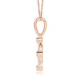 thumbnail image 2 of ANGARA Natural Marquise and Dot Diamond Circle Pendant in 14K Rose Gold for Women (Size-2mm| Color-H| Clarity-SI2) | April Birthstone, Anniversary, Jewelry Gift for Women | Natural Diamond Necklace, 2 of 7