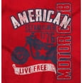 thumbnail image 2 of American Biker Motorcycle Patriotic Plus Size Long Sleeve Graphic Tee Shirt Brisco Brands 2X, 2 of 6