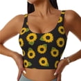 thumbnail image 2 of Uemuo Sunflowers Pattern Women's Sports Bra - High Impact Support, Breathable, and Comfortable Athletic Bra for Running, Yoga, and Workouts, 2 of 9