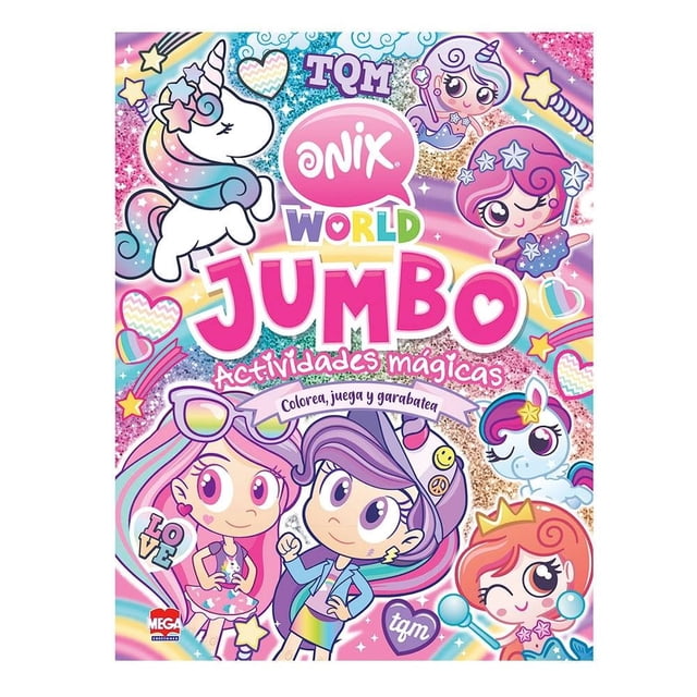 Libro para Colorear Jumbo Onix World Mega Ediciones Actividades Mágicas Colorea, Juega y Garabatea