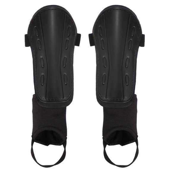 Soccer Shin Guards, Soccer Shin Pads Protective Equipment with Ankle Protection - Youth Adults L Size Black