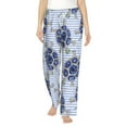 thumbnail image 2 of Picia Turtle with Blue Stones Womens Soft Woven Cotton Elastic Waistband Sleep Pajama Pant Lounge Sleep Pant With Pockets And Drawstring-Medium, 2 of 9