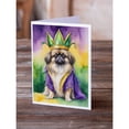 thumbnail image 2 of Pekingese King of Mardi Gras Greeting Cards Pack of 8 7 in x 5 in, 2 of 3