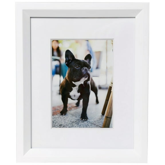 White CASA matted wood frame 8x10 5x7 from ARTCARE by Nielsen - 5x7