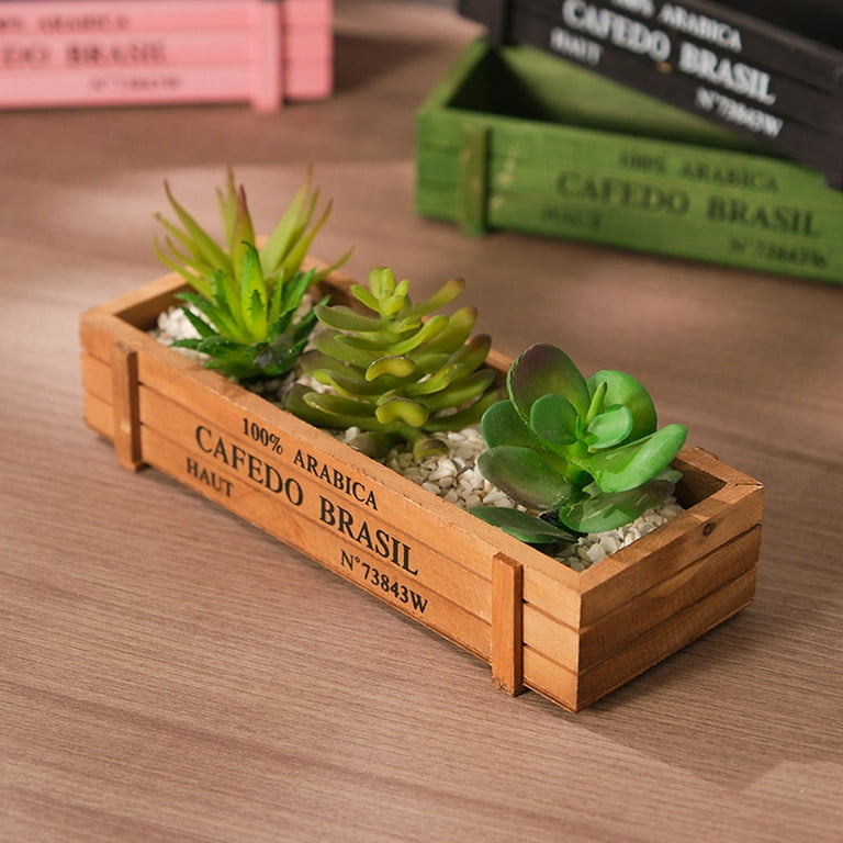 Rectangular Plant Pot Rectangular Plant Container Plant Container Rack  Stand Wooden Planter Succulent Planter for Succulents, Flowers, Indoor  Plants, African Violets, Herbs - Walmart.com