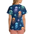 thumbnail image 5 of AHMOMEI Cartoon Animal Print Scrub Tops Women S-5XL Plus Size Nurse Uniform with Pocket V Neck Short Sleeve Scrubs for Women Tops, 5 of 6