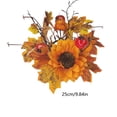 thumbnail image 3 of RBCKVXZ 12" Christmas Candle Rings Wreaths Berries & Pinecone Candle Rings Artificial Norfolk Pine Candle Holder for Winter Home Kitchen Table Centerpiece, 3 of 9