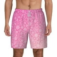 thumbnail image 2 of Goofa Breast Cancer Pink Ribbons Awareness Printed Men's Swim Trunks Board Shorts Quick Dry Mens Swimming Trunks with Compression Liner,Breathable Fit Hawaii Beach Shorts-Small, 2 of 9