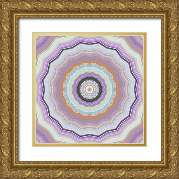 Auda, Christine 15x15 Gold Ornate Wood Framed with Double Matting Museum Art Print Titled - Mandala Beauty IV