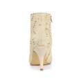 thumbnail image 2 of BLISSFUL STEP Women's Pointed Toe Lace Sequin Stiletto High Heels Ankle Boots, 2 of 6